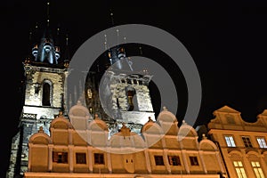 Tyn Cathedral over the burgher houses