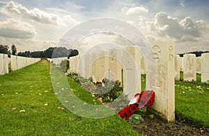 Tyne cot cemetery first world war flanders Belgium photo