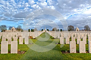 La guerra uno cimitero Belgio 