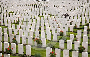 Tyne Cot Cemetery Zonnebeke Ypres Salient Battlefields Belgium. photo