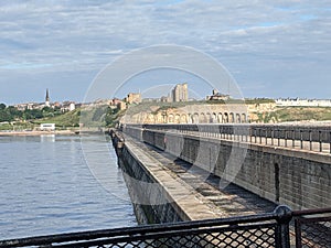 Tynemouth Priory from the north pier, North Tyneside photo