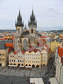 Tynsky church in Prague photo