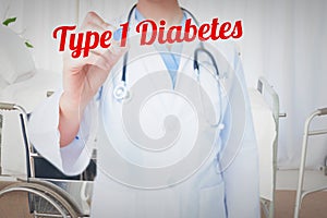 Type 1 diabetes against bright white room with windows