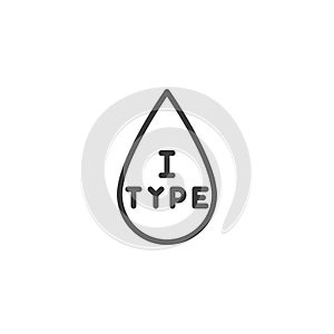 Type 1 diabetes line icon
