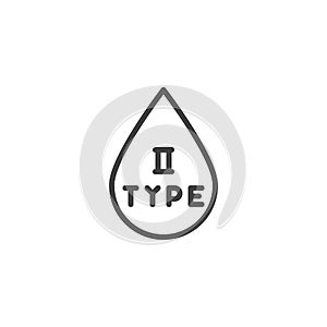 Type 2 diabetes line icon