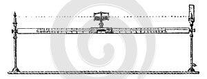 Type of Bunsen photometer, vintage engraving photo