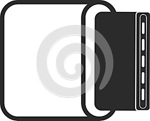 Type c icon, USB Type icon, Charging cable black vector icon.