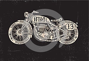 Type Filled Vintage Motorcycle photo