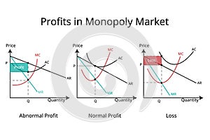 type of profit in monopoly market in economics graph