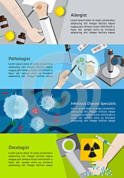 Type of specialist physicians doctor such as Allergist, Patholog photo