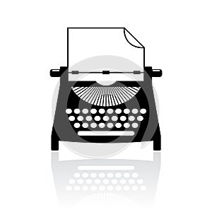Type writer vector icon