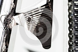 Typebar operates in mechanical typewriter