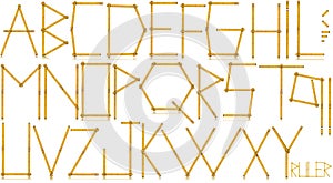 Typeface - Old Yellow Meter Ruler