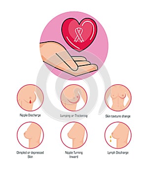 Types of appearances of the breast