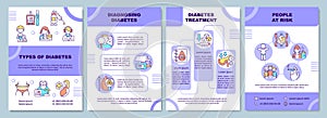 Types of diabetes brochure template