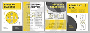 Types of diabetes brochure template