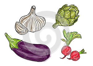 Types of fresh vegetables