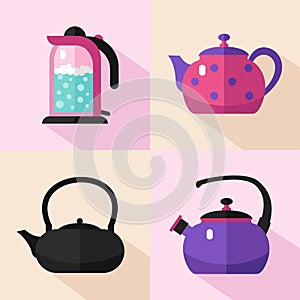 Types of kettles photo