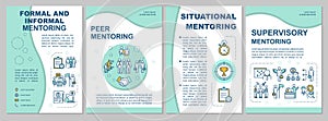 Types of mentoring brochure template