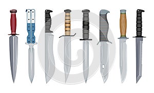 Types of Military Knives. Fighting Knife. Blade Types. American Tanto. Steel Arms.