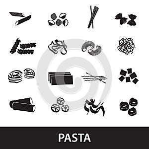 Types of pasta food eps10