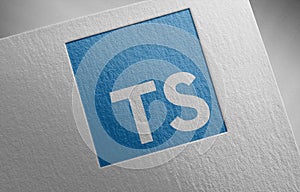 Typescript on paper texture