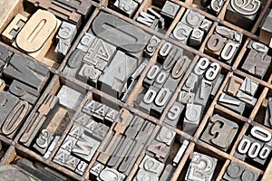 Typeset Letters and Numbers photo