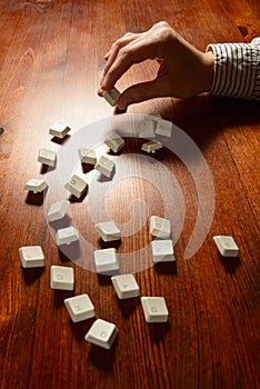 Typesetting white keys photo