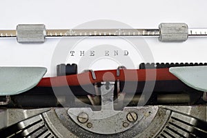 Typewrite closeup - the end