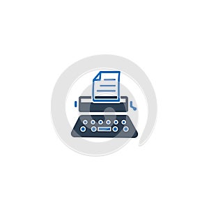 Typewriter / Author Icon. cash registers favorites icon.  web content and writing icon photo
