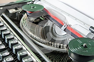 Typewriter closeup