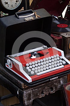 Typewriter in the flea market