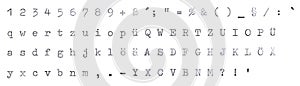 Typewriter font photo
