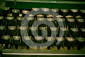 Typewriter keyboard - author concept