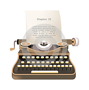 Typewriter mechanical typing machine, old style