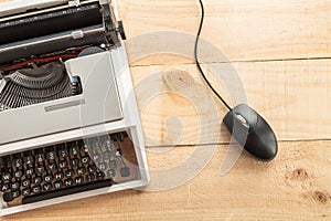 The typewriter and mouse