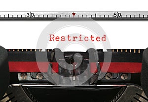 Typewriter Restricted