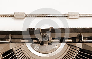 typewriter sheet is ideal for personalization with Sepia Effect