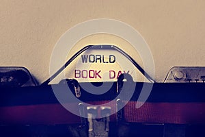 Typewriter and text world book day photo