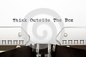 Typewriter THINK OUTSIDE THE BOX