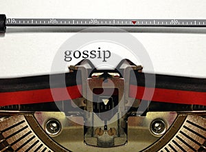 Typewriter writing gossip
