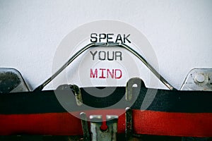 Typewritter and text speak your mind