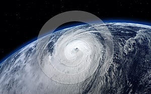 Typhoon, satellite view