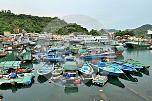 Typhoon Shelter at Fishing Village of Lei Yue Mun