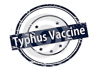 Stamp with text Typhus vaccine