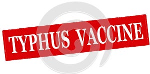 Stamp with text Typhus vaccine