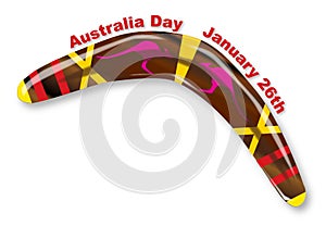 Australia Day Decorated Boomerang photo