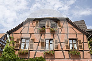 Typical Alsace house. France
