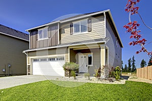 Typical American Northwest style new development house exterior.