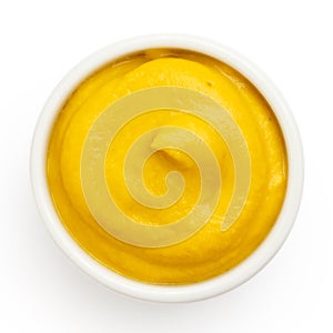 Typical american smooth yellow mustard.